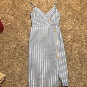 Blue striped dress